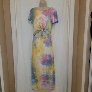 Tie dye long maxi dress